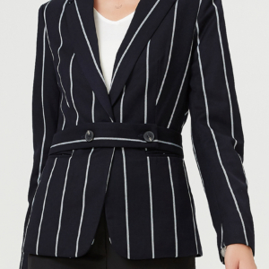 Thin stripes fitted blazer